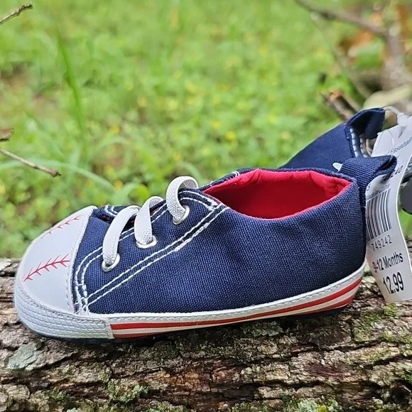 Baseball Sneakers Unisex Baby 9-12 Months New - Picture 7 of 10